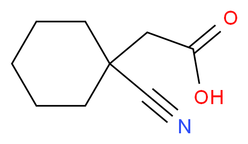 2-(1-cyanocyclohexyl)acetic acid_分子结构_CAS_133481-09-1