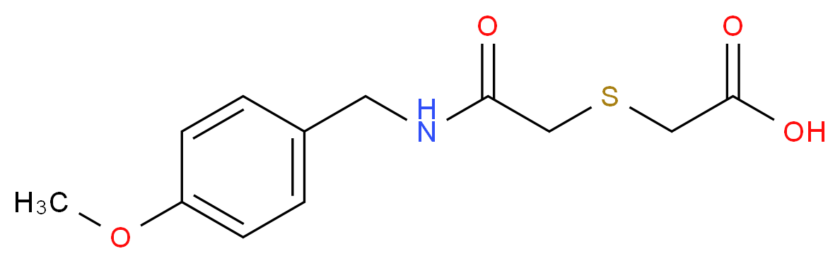 2-({2-[(4-Methoxybenzyl)amino]-2-oxoethyl}sulfanyl)acetic acid_分子结构_CAS_)