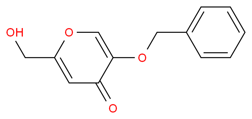 5-(benzyloxy)-2-(hydroxymethyl)-4H-pyran-4-one_分子结构_CAS_15771-06-9