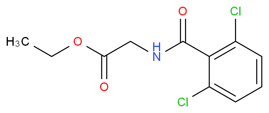 Ethyl 2-[(2,6-dichlorobenzoyl)amino]acetate_分子结构_CAS_)