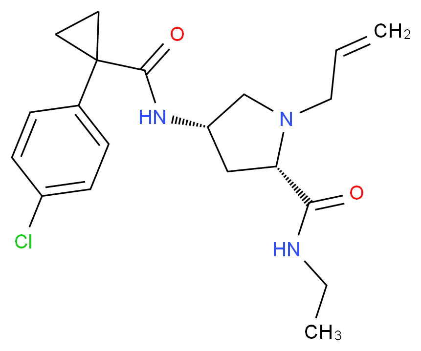 (4S)-1-allyl-4-({[1-(4-chlorophenyl)cyclopropyl]carbonyl}amino)-N-ethyl-L-prolinamide_分子结构_CAS_)