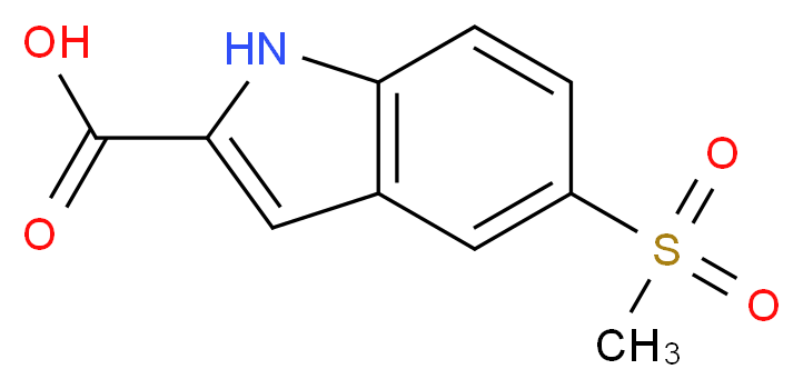 5-Methanesulfonyl-1H-indole-2-carboxylic acid_分子结构_CAS_367501-41-5)