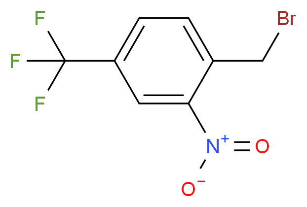 1-(bromomethyl)-2-nitro-4-(trifluoromethyl)benzene_分子结构_CAS_162333-02-0