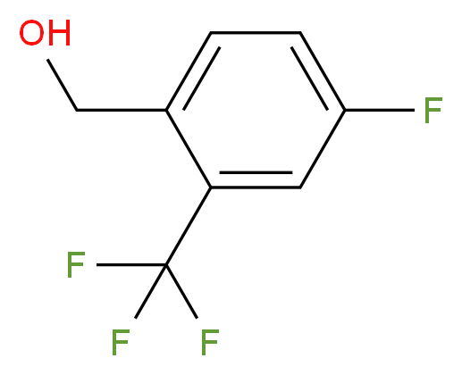 4-氟-2-三氟甲基苄醇_分子结构_CAS_220227-29-2)