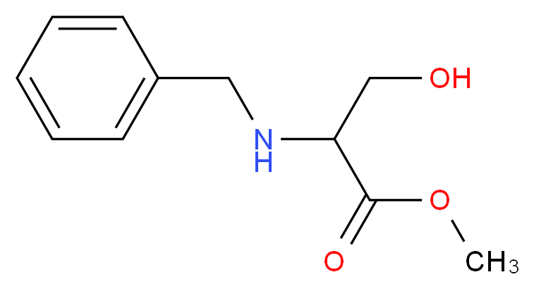 methyl 2-(benzylamino)-3-hydroxypropanoate_分子结构_CAS_144001-42-3