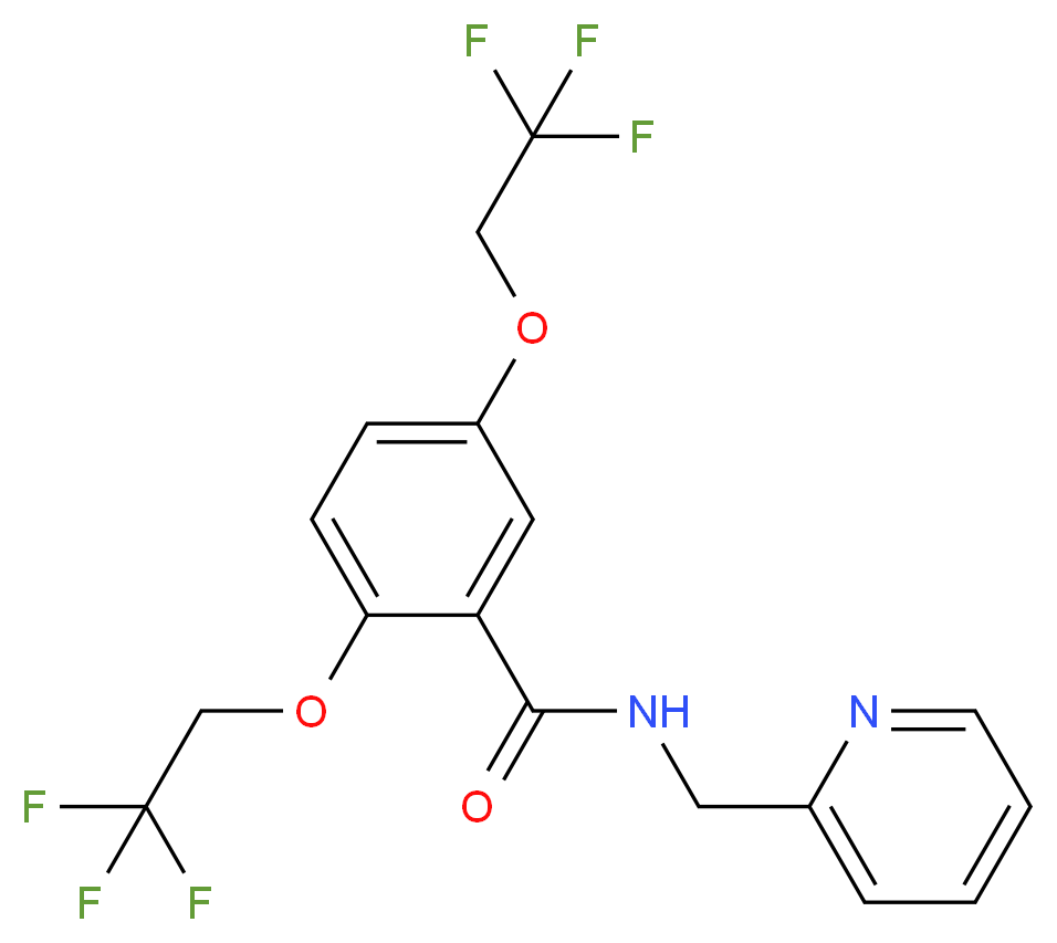 N-(2-Pyridinylmethyl)-2,5-bis(2,2,2-trifluoroethoxy)benzamide(Flecainide Impurity)_分子结构_CAS_57415-36-8)