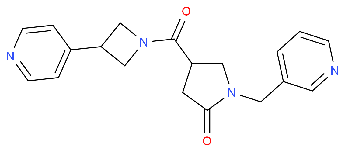 4-{[3-(4-pyridinyl)-1-azetidinyl]carbonyl}-1-(3-pyridinylmethyl)-2-pyrrolidinone_分子结构_CAS_)