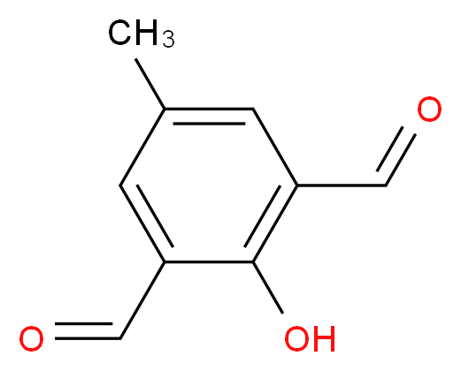 2-hydroxy-5-methylbenzene-1,3-dicarbaldehyde_分子结构_CAS_7310-95-4