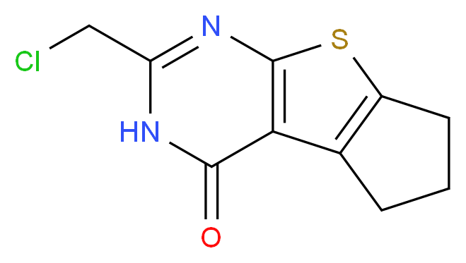 2-Chloromethyl-3,5,6,7-tetrahydro-cyclopenta[4,5]thieno[2,3-d]pyrimidin-4-one_分子结构_CAS_91225-70-6)