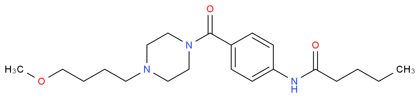 N-(4-{[4-(4-methoxybutyl)piperazin-1-yl]carbonyl}phenyl)pentanamide_分子结构_CAS_)