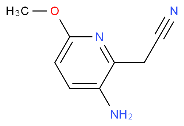 3-氨基-6-甲氧基吡啶-2-乙腈_分子结构_CAS_111796-01-1)