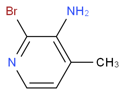 2-bromo-4-methylpyridin-3-amine_分子结构_CAS_126325-50-6