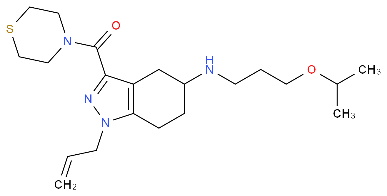 1-allyl-N-(3-isopropoxypropyl)-3-(4-thiomorpholinylcarbonyl)-4,5,6,7-tetrahydro-1H-indazol-5-amine_分子结构_CAS_)