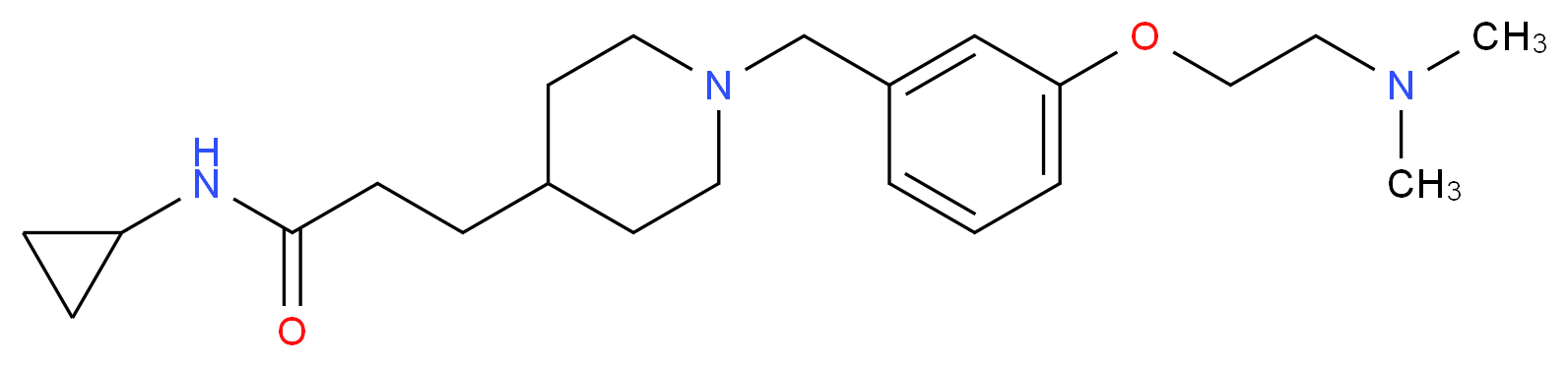 N-cyclopropyl-3-(1-{3-[2-(dimethylamino)ethoxy]benzyl}-4-piperidinyl)propanamide_分子结构_CAS_)