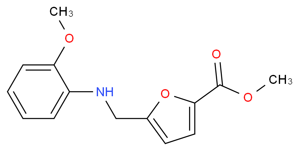 Methyl 5-{[(2-methoxyphenyl)-amino]methyl}-2-furoate_分子结构_CAS_)