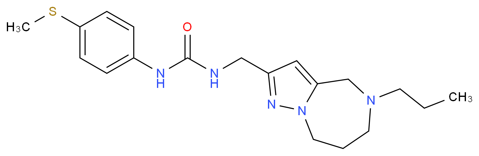 N-[4-(methylthio)phenyl]-N'-[(5-propyl-5,6,7,8-tetrahydro-4H-pyrazolo[1,5-a][1,4]diazepin-2-yl)methyl]urea_分子结构_CAS_)