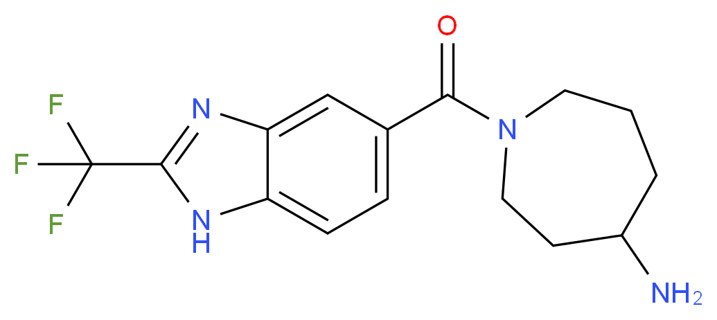 1-{[2-(trifluoromethyl)-1H-benzimidazol-5-yl]carbonyl}-4-azepanamine_分子结构_CAS_)