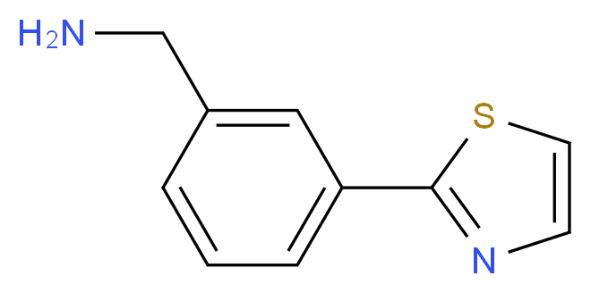 [3-(1,3-Thiazol-2-yl)phenyl]methylamine 97+%_分子结构_CAS_672324-88-8)