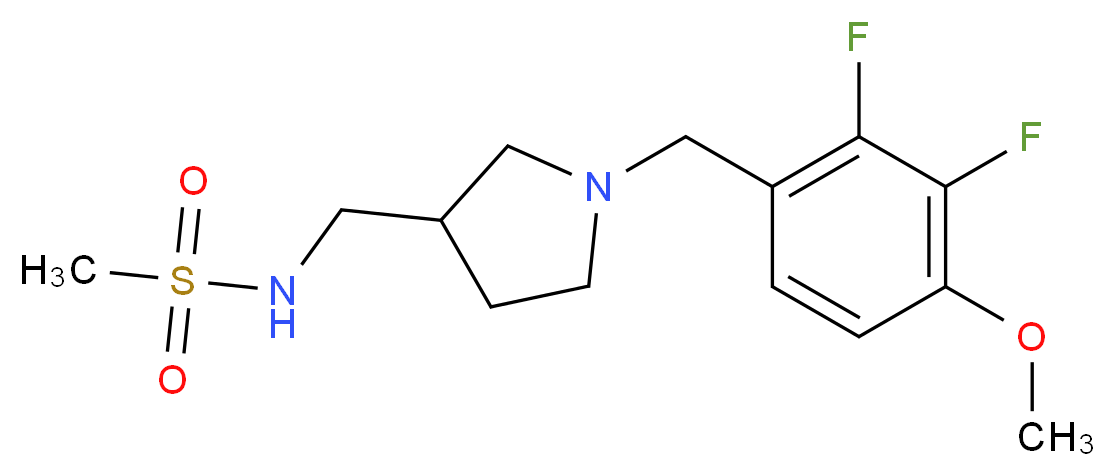 N-{[1-(2,3-difluoro-4-methoxybenzyl)pyrrolidin-3-yl]methyl}methanesulfonamide_分子结构_CAS_)