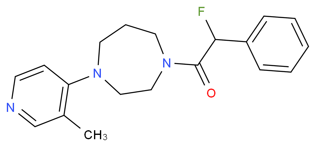 1-[fluoro(phenyl)acetyl]-4-(3-methyl-4-pyridinyl)-1,4-diazepane_分子结构_CAS_)