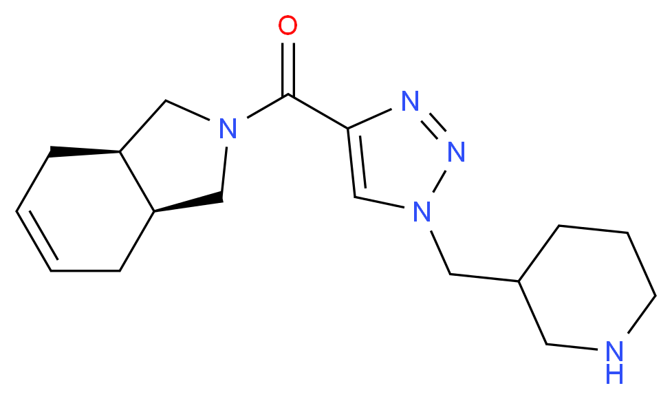 (3aR*,7aS*)-2-{[1-(piperidin-3-ylmethyl)-1H-1,2,3-triazol-4-yl]carbonyl}-2,3,3a,4,7,7a-hexahydro-1H-isoindole_分子结构_CAS_)