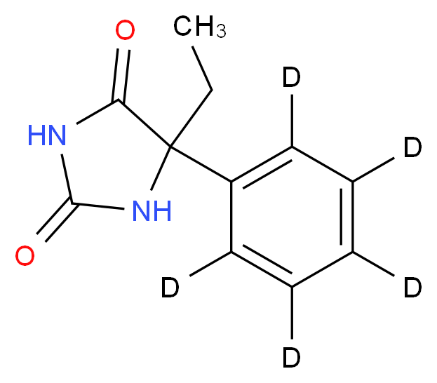 5-ethyl-5-(<sup>2</sup>H<sub>5</sub>)phenylimidazolidine-2,4-dione_分子结构_CAS_119458-27-4