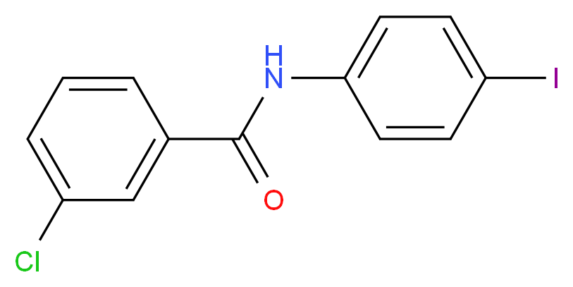 3-Chloro-N-(4-iodophenyl)benzamide_分子结构_CAS_346696-95-5)