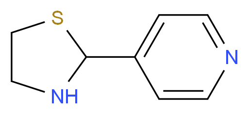 4-(1,3-thiazolidin-2-yl)pyridine_分子结构_CAS_700-92-5