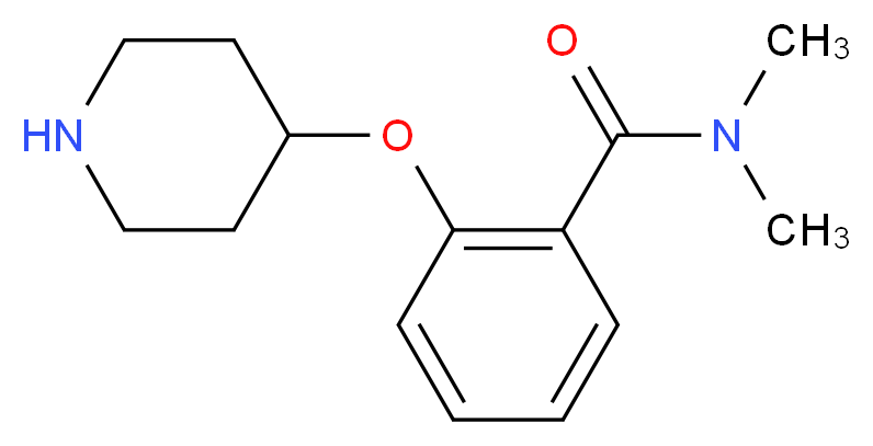 N,N-二甲基-2-(4-哌啶氧基)苯甲酰胺_分子结构_CAS_902837-08-5)