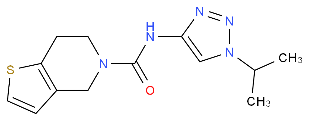 N-(1-isopropyl-1H-1,2,3-triazol-4-yl)-6,7-dihydrothieno[3,2-c]pyridine-5(4H)-carboxamide_分子结构_CAS_)