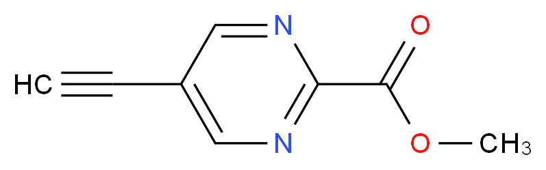 methyl 5-ethynylpyrimidine-2-carboxylate_分子结构_CAS_1196153-35-1