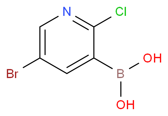 (5-Bromo-2-chloropyridin-3-yl)boronic acid_分子结构_CAS_1072944-19-4)