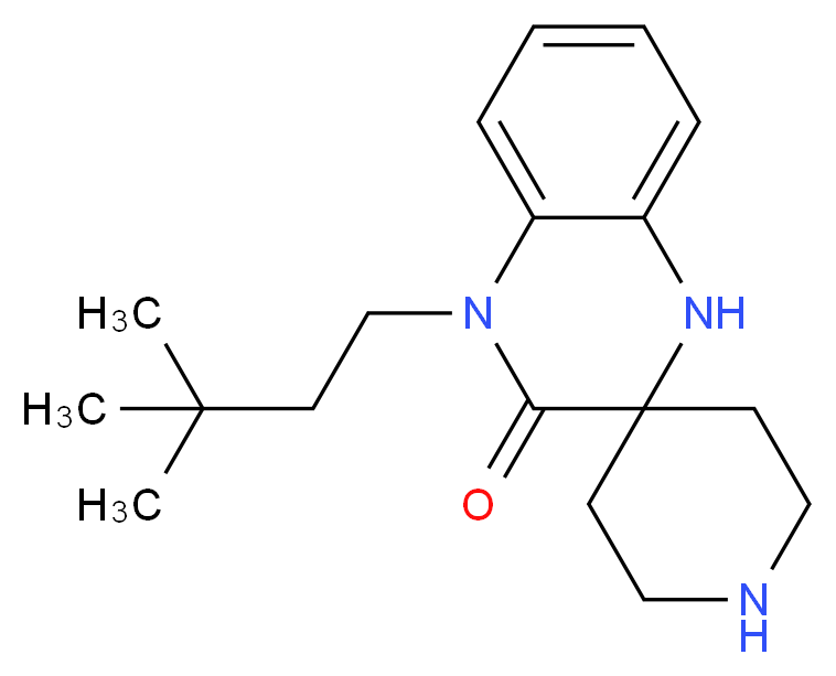 4'-(3,3-dimethylbutyl)-1',4'-dihydro-3'H-spiro[piperidine-4,2'-quinoxalin]-3'-one_分子结构_CAS_)