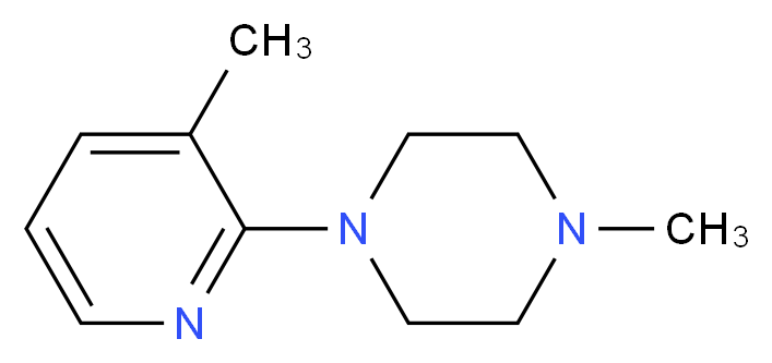 1-Methyl-4-(3-methylpyridin-2-yl)piperazine_分子结构_CAS_1187386-43-1)