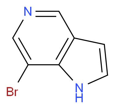 7-bromo-1H-pyrrolo[3,2-c]pyridine_分子结构_CAS_902837-42-7