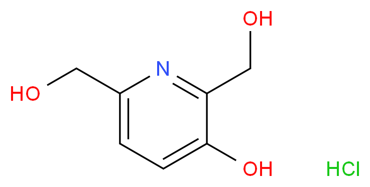 3-羟基-2,6-双(羟甲基)吡啶 盐酸盐_分子结构_CAS_14187-25-8)