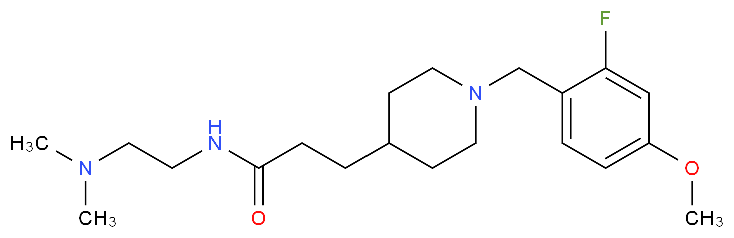 N-[2-(dimethylamino)ethyl]-3-[1-(2-fluoro-4-methoxybenzyl)-4-piperidinyl]propanamide_分子结构_CAS_)