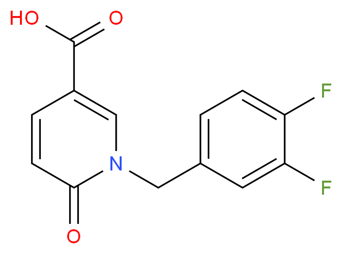 1-(3,4-Difluorobenzyl)-6-oxo-1,6-dihydro-3-pyridinecarboxylic acid_分子结构_CAS_)