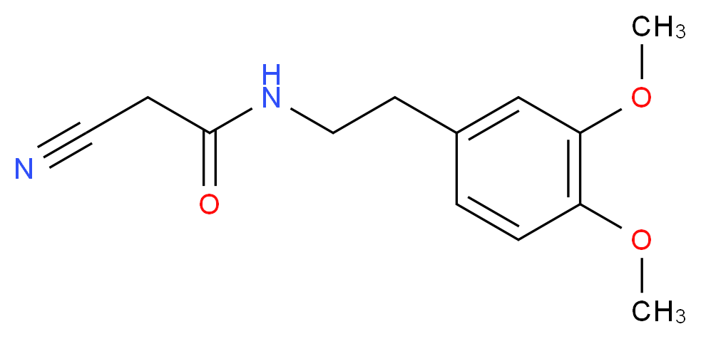 2-cyano-N-[2-(3,4-dimethoxyphenyl)ethyl]acetamide_分子结构_CAS_98841-65-7