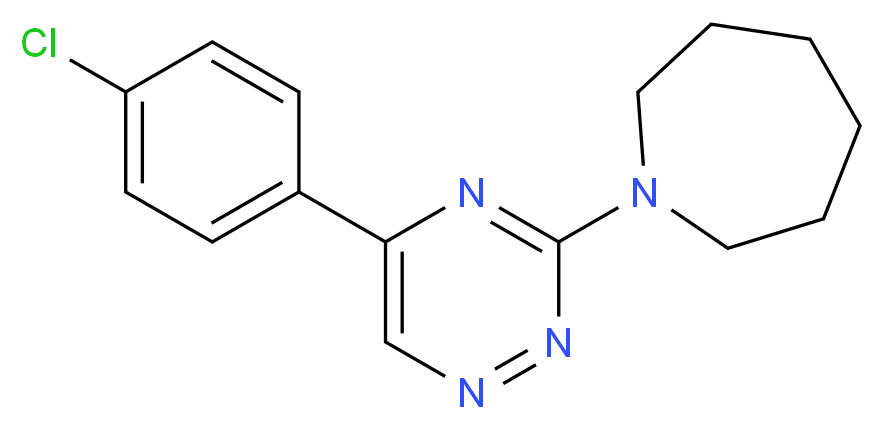 1-[5-(4-chlorophenyl)-1,2,4-triazin-3-yl]azepane_分子结构_CAS_)