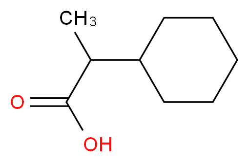 2-cyclohexylpropanoic acid_分子结构_CAS_6051-13-4