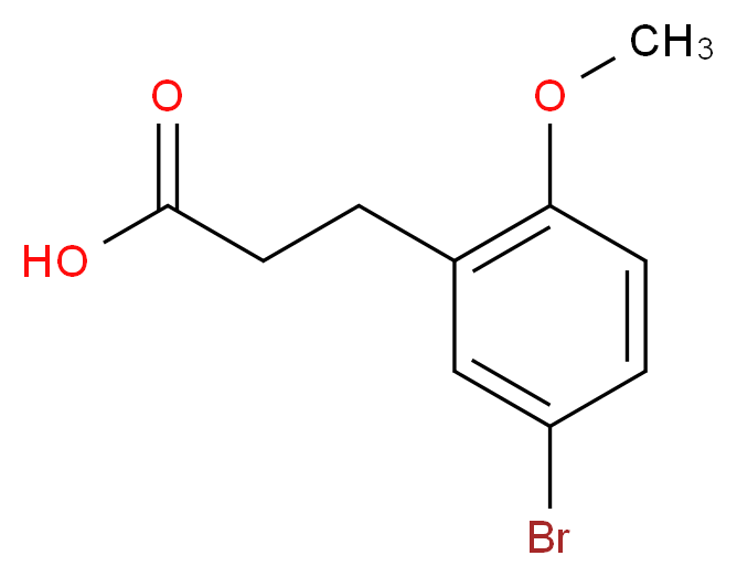 3-(5-bromo-2-methoxyphenyl)propanoic acid_分子结构_CAS_82547-30-6