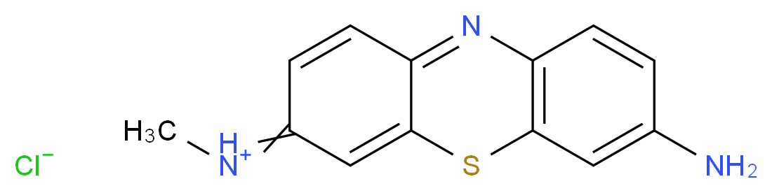 7-amino-N-methyl-3H-phenothiazin-3-iminium chloride_分子结构_CAS_531-57-7