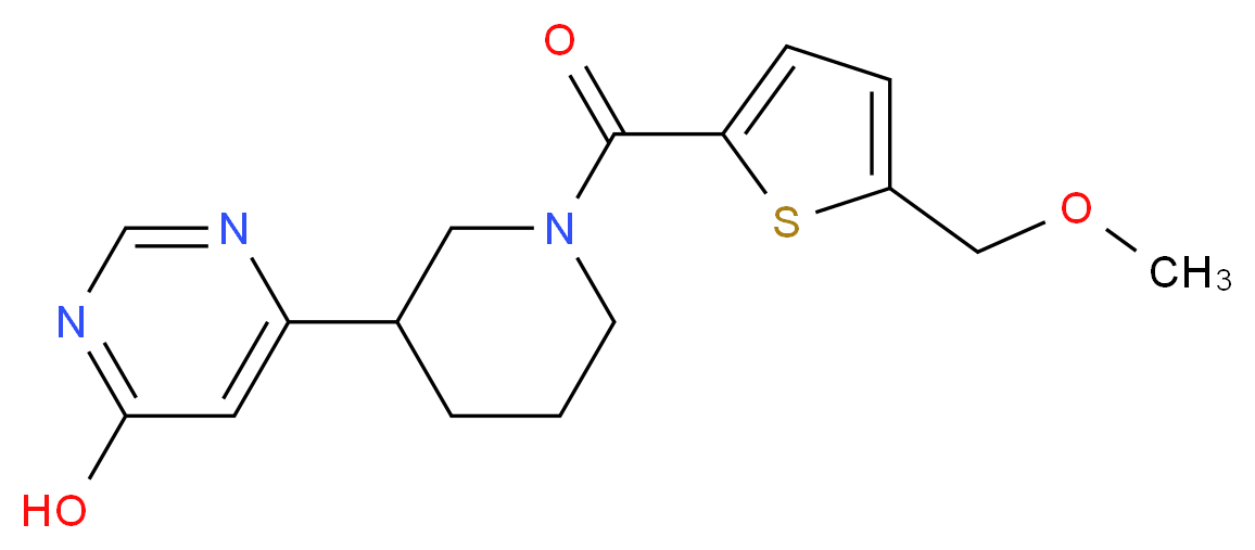 6-(1-{[5-(methoxymethyl)-2-thienyl]carbonyl}piperidin-3-yl)pyrimidin-4-ol_分子结构_CAS_)