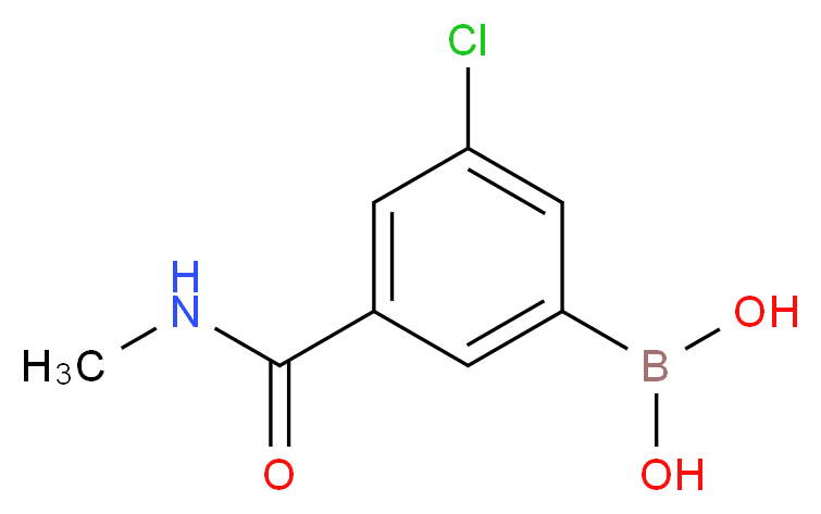 [3-chloro-5-(methylcarbamoyl)phenyl]boronic acid_分子结构_CAS_957120-51-3