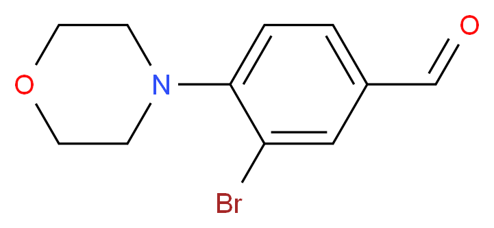 3-Bromo-4-(N-morpholino)benzaldehyde_分子结构_CAS_263349-24-2)