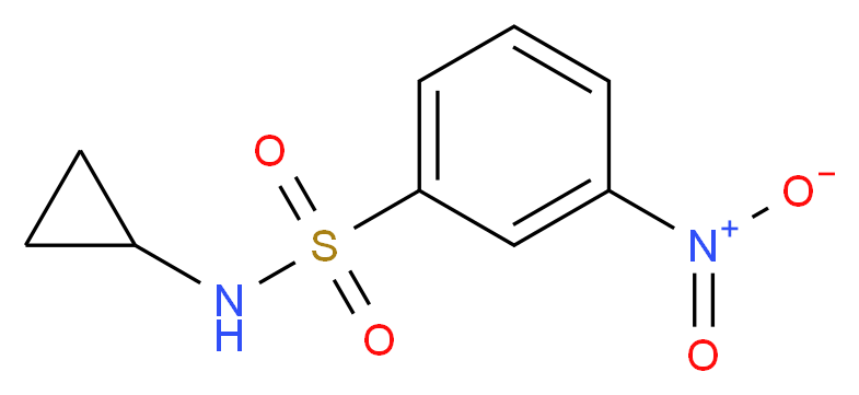 N-cyclopropyl-3-nitrobenzene-1-sulfonamide_分子结构_CAS_401589-92-2