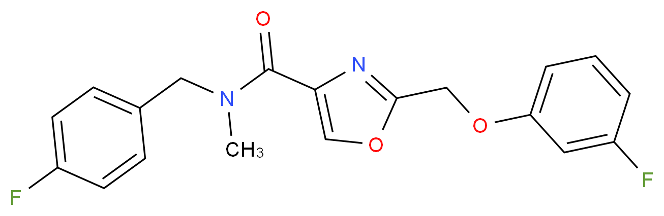 N-(4-fluorobenzyl)-2-[(3-fluorophenoxy)methyl]-N-methyl-1,3-oxazole-4-carboxamide_分子结构_CAS_)