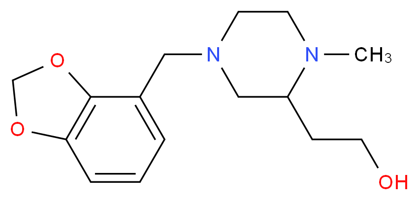 2-[4-(1,3-benzodioxol-4-ylmethyl)-1-methyl-2-piperazinyl]ethanol_分子结构_CAS_)