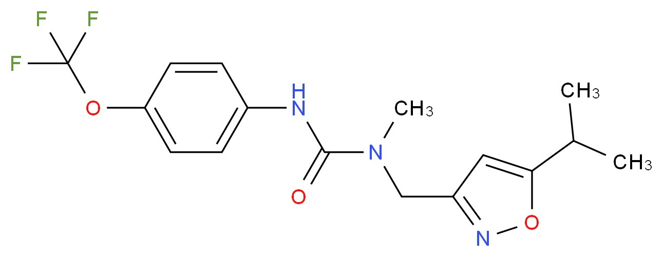 N-[(5-isopropylisoxazol-3-yl)methyl]-N-methyl-N'-[4-(trifluoromethoxy)phenyl]urea_分子结构_CAS_)
